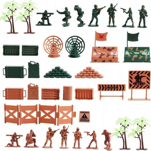 56x ŻOŁNIERZYKI POJAZDY MAPA WALIZKA ZESTAW ZABAWKA DLA DZIECKA PREZENT 56X na Arena.pl