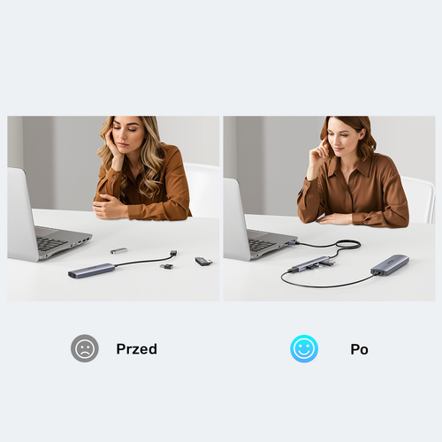 Unitek Kompaktowy hub USB-A 4 w 1 1x 5 Gbps 3x 480 Mbps na Arena.pl