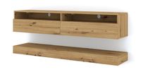 Szafka RTV DUO 160 cm wisząca półka dąb artisan