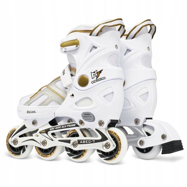 Rolki Regulowane RAVEN Pulse White/Gold 37-40 zdjęcie 7