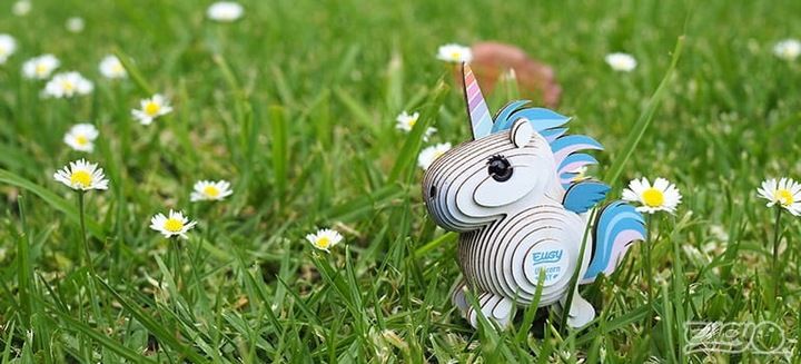 JEDNOROŻEC Błękitny Układanka Puzzle 3D EUGY zdjęcie 5