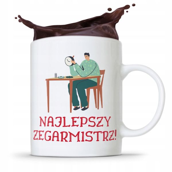 Kubek Prezent Zegarmistrza Najlepszy Zegarmistrz Z Nadrukiem Ze Zdjęciem zdjęcie 1