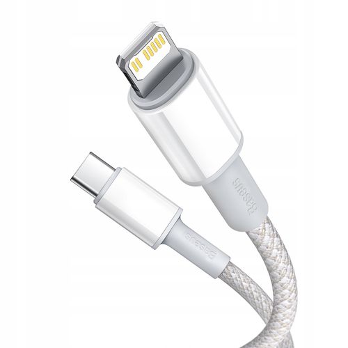 Kabel USB-C do Lightning Baseus High Density Braided, 20W, PD, 2m (biały) na Arena.pl