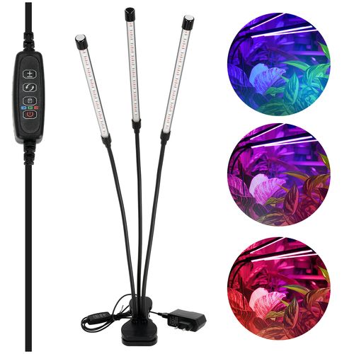 Lampa LED Do Wzrostu Uprawy Roślin na Klips POTRÓJNA TIMER + ZASILACZ na Arena.pl