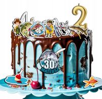 OPŁATEK ZESTAW NA URODZINY RYBY HOBBY + IMIĘ