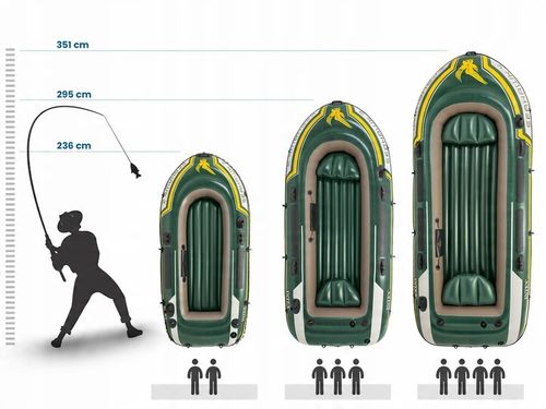PONTON SEAHAWK 2 +WIOSŁA +POMPKA 236cm INTEX 68347 na Arena.pl