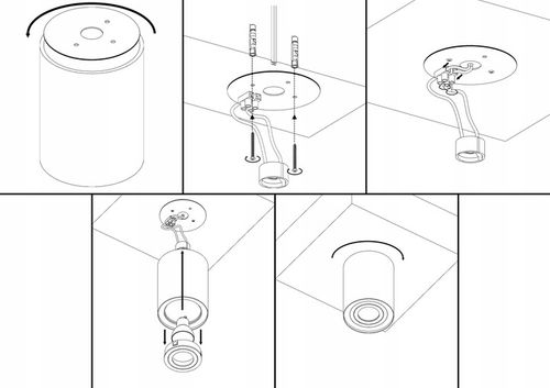 Oprawa halogenowa natynkowa GU10 Biały spot kinkiet sufitowa prosta walec na Arena.pl