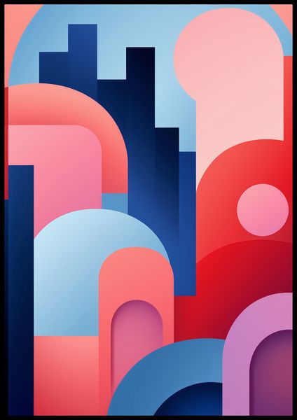 Plakat 70x100cm Miasto Kolorów zdjęcie 2