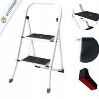 DRABINA DOMOWA DRABINKA 2STOPNIOWA SKŁADANA STALOWA 150kg SOLIDNA