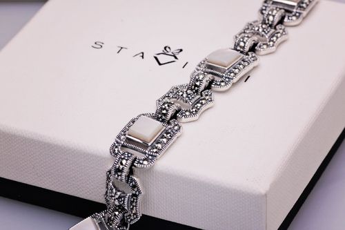 Srebrna bransoleta BDM2866 - Markazyty na Arena.pl