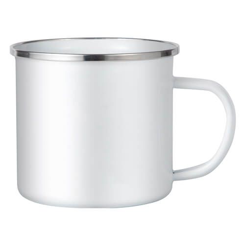 Kubek metalowy 500 ml do sublimacji - biały zdjęcie 1