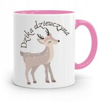 Kubek Różowy Dla Dziewczyny Dzika Dziewczyna Z Nadrukiem Ze Zdjęciem