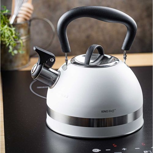 czajnik 1,8l z gwizdkiem kinghoff kh-1852 biały na Arena.pl