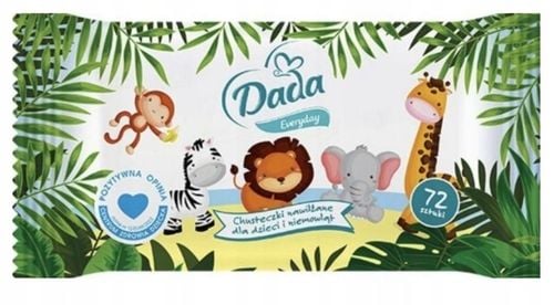 Chusteczki nawilżane DADA EVERYDAY 10 x 72szt. = 720 sztuk na Arena.pl