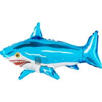 Balon foliowy rekin niebieski, 35 cm
