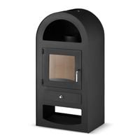 Piec kominek szamotowy stalowy koza GALANT 8kW