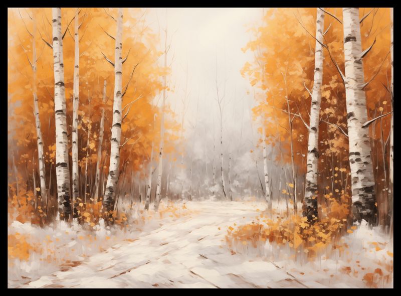 Plakat 55x40cm Jesienne Brzozy zdjęcie 2