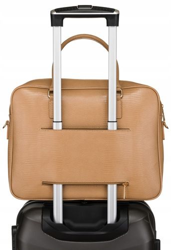 torba biznesowa ze skóry ekologicznej ze wzorem imitującym skórę węża na Arena.pl