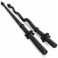 Zestaw gryf stalowy pełny prosty 150cm łamany 120cm sztanga 25mm Trex Sport