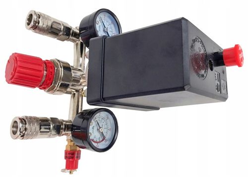 WYŁĄCZNIK CIŚNIENIOWY DO KOMPRESORA 230V PRESOSTAT REDUKTOR 8 BAR 1/2" 1/4" na Arena.pl