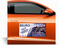 Magnes na samochód auto reklama magnetyczna 60x30 BIURO PODRÓŻY różne wzory