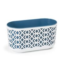 Doniczka osłonka na kwiaty 600 mm Biały / morski