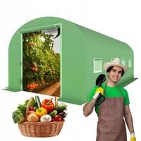 DUŻY TUNEL FOLIOWY OGRODOWY 3X4 SZKLARNIA WARZYWNIAK STELAŻ +FOLIA 12m2 UV4
