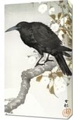 Obraz 40x70cm A Crow and The full Moon, Koson Japoński Vintage do Salonu