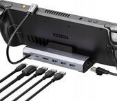Stacja Dokująca JSAUX HB0603 Steam Deck ROG Ally HDMI 4K Gigabit Ethernet