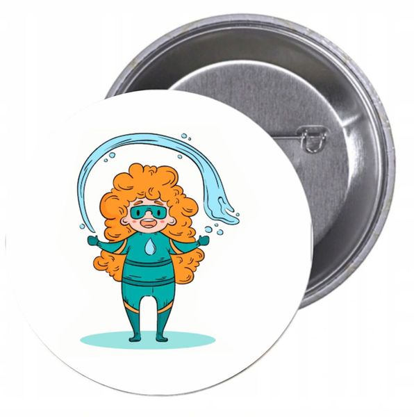 Przypinki buttony SUPER BOHATER grafika twój wybór zdjęcie 1