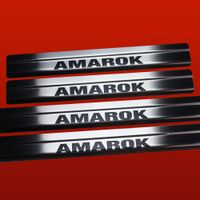 Listwa progowa VOLKSWAGEN AMAROK Stal nierdzewna 304 mat z czarnymi literam