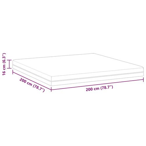 Materac Biały 200 x 200 cm Pianka na Arena.pl
