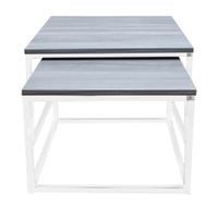 Stolik kawowy ława zestaw 2w1 HELIOS loft metal