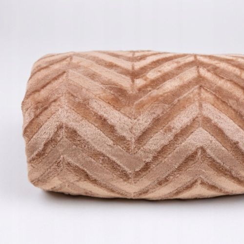 CIEPŁY KOC OZDOBNY NARZUTA NA ŁÓŻKO PREZENT PLED 200X220 CM BRĄZOWY WZÓR na Arena.pl