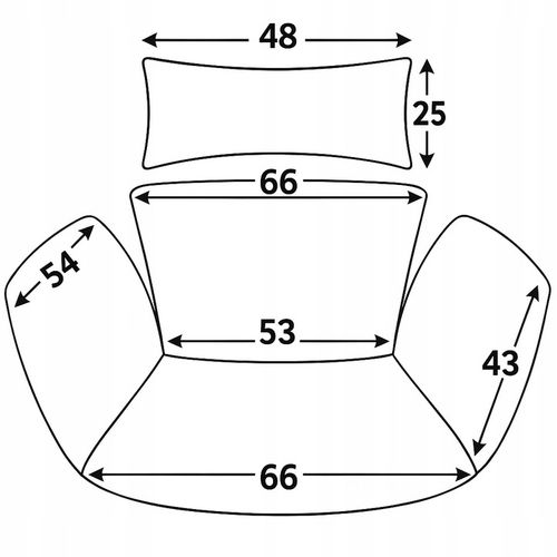 Poduszka na huśtawkę ogrodową fotel wiszący kokon WODOODPORNA ZAGŁÓWEK beż na Arena.pl