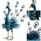 FIGURKA PAW LAMPA SOLARNA LED DEKORACJA OGRODOWA METALOWA CIEPŁE ŚWIATŁO