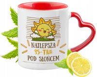 35 Urodziny Czerwony Z Uszkiem W Kształcie Serca Na Prezent