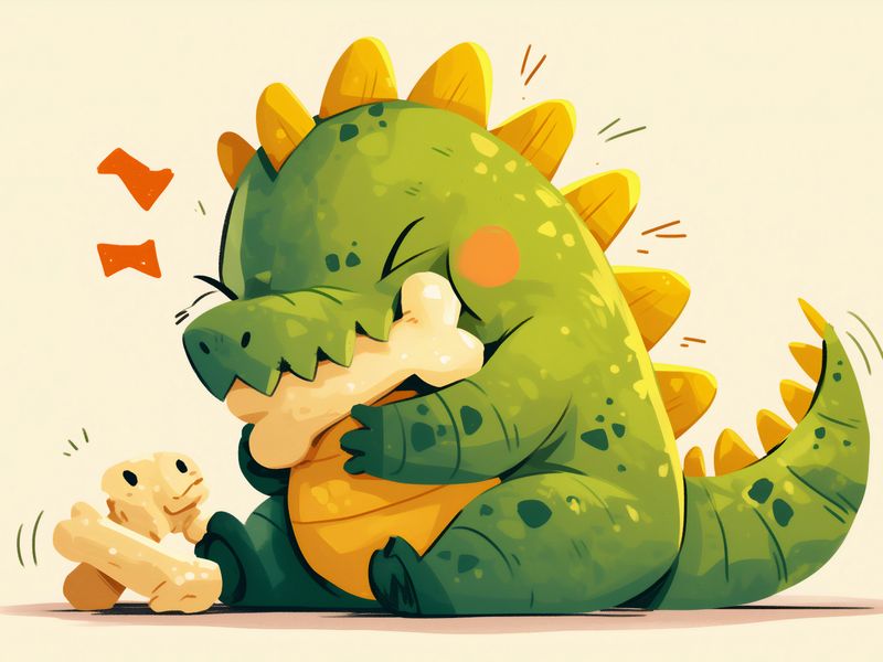 Plakat 20x15cm Uroczy Dinozaur zdjęcie 1