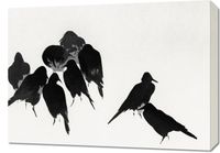 Obraz 70x50cm Crows, Seitei Japoński Vintage do Salonu