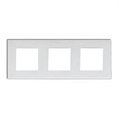 RAMKA SZKLANA POTRÓJNA HARTOWANA BIAŁA IP20 WYSOKA JAKOŚĆ