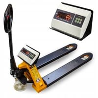 PALECIAK WÓZEK PALETOWY Z DOKŁADNĄ WAGĄ CYFROWĄ 2500kg 1150mm POWYSTAWOWY