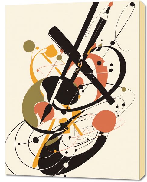Obraz 70x90cm Abstrakcyjny Rapsod zdjęcie 1