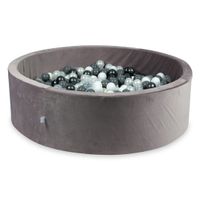 Suchy basen z piłeczkami 700 sztuk 130x40 Velvet lila (perłowe, szare, białe, przezroczyste, metaliczny grafit)