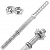 PLATINUM FITNESS GRYF GRYFIK GWINTOWANY KRÓTKI 40 CM 28 MM ZACISKI HANTLA