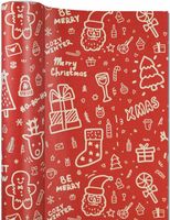 Papier prezentowy do pakowania prezentów świąteczny kraft 0,43x15m czerwony