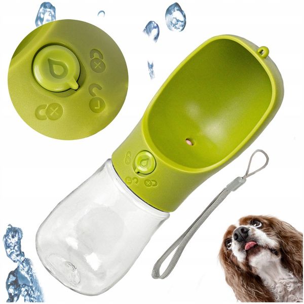BUTELKA DLA PSA 350ml - KOLORY - Bidon na wodę dla psa poidło zdjęcie 1