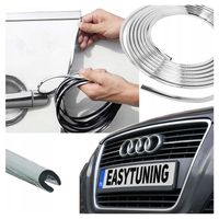 PROFIL OSŁONA KRAWĘDZI DRZWI RANTU TUNINGOWA LISTWA OZDOBNA NA GRILL CHROM