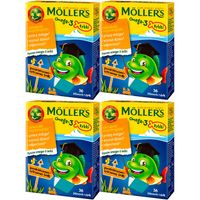 Żelki rybki pomarańczowe MOLLERS Omega-3 Witamina D3 A Tran 144 szt.