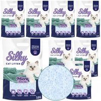 MICRO drobny Żwirek silikonowy dla kota SILKY 30,4L ZESTAW 8x3,8l
