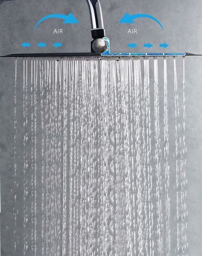 DESZCZOWNICA PRYSZNICOWA CZARNA NATRYSKOWA PRYSZNICA KWADRATOWA 25 CM na Arena.pl